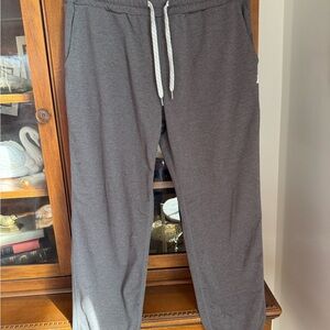 Vuori Charcoal Joggers with White Drawstring
